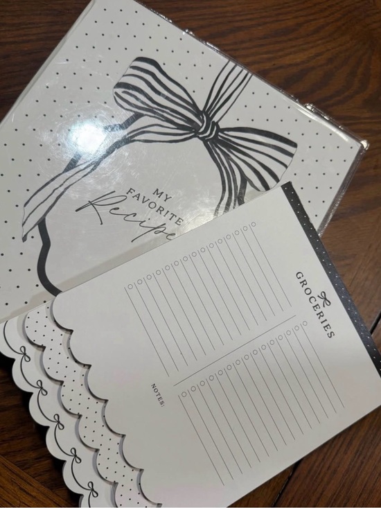 Other - Recipe & Grocery Notepad Set - Black and White